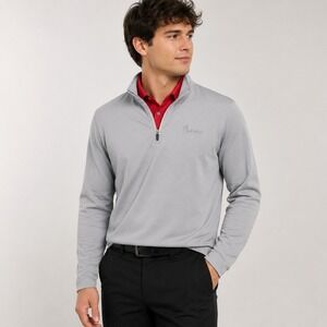 OOBE Chick-fil-A Hydrovent Quarter Zip Pullover Performance Gray Men's Medium